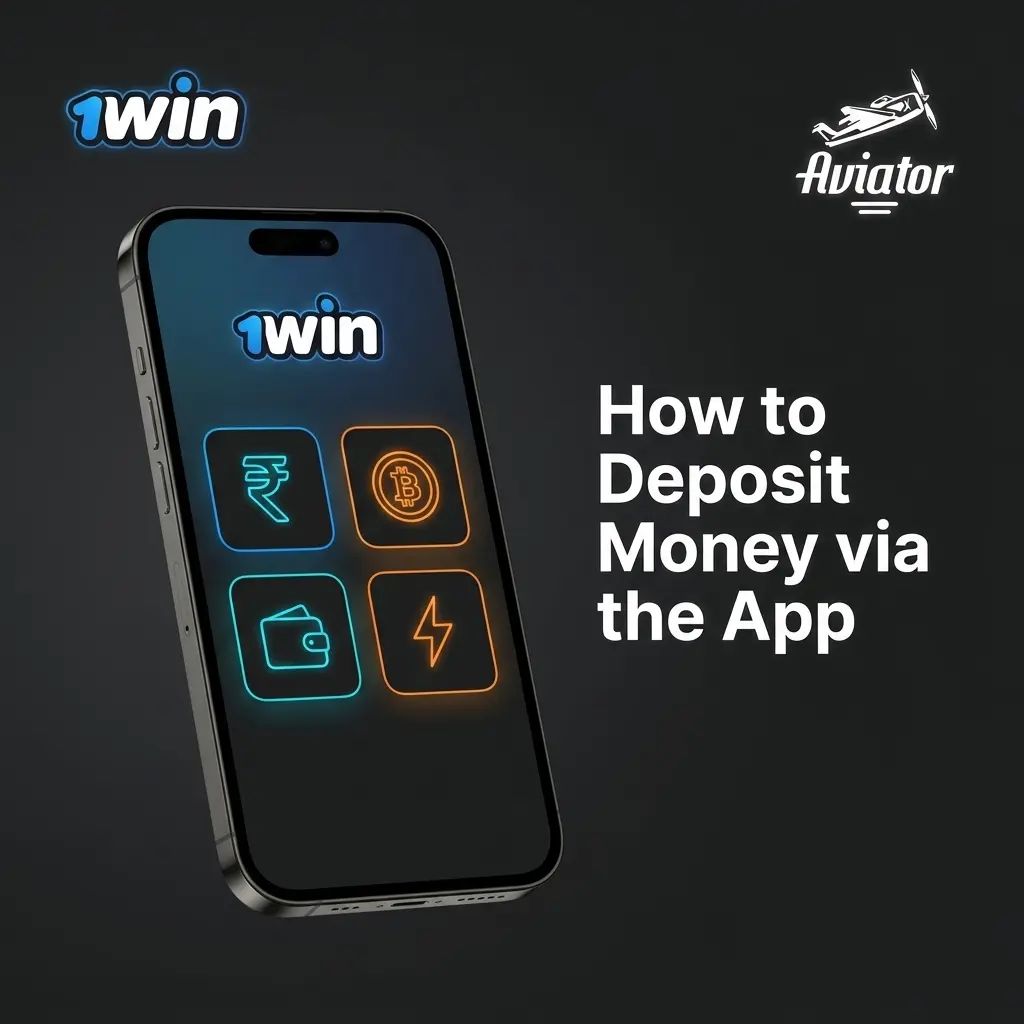 1win app deposit screen showing payment options like UPI PhonePe and PayTm for funding Aviator account