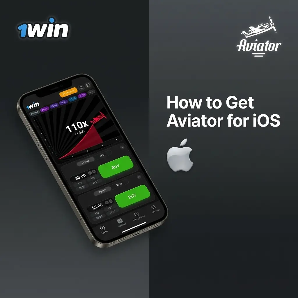 1win Aviator iOS web app installation steps showing Share button and Add to Home Screen option on iPhone