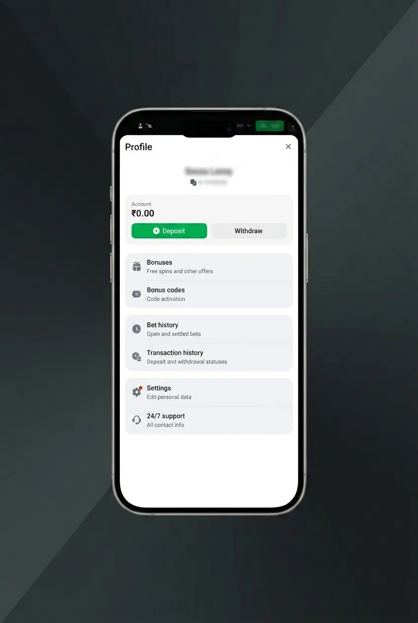 1win Aviator deposit steps showing Top Up button, payment methods like UPI and PhonePe, and cashier panel