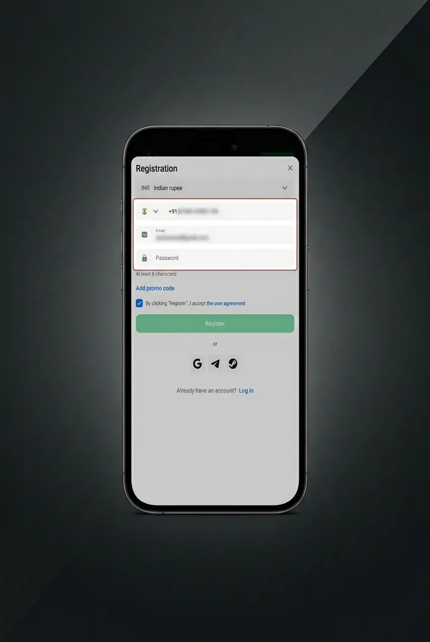 Step-by-step guide to register an Aviator account via the 1win app on Android and iOS devices